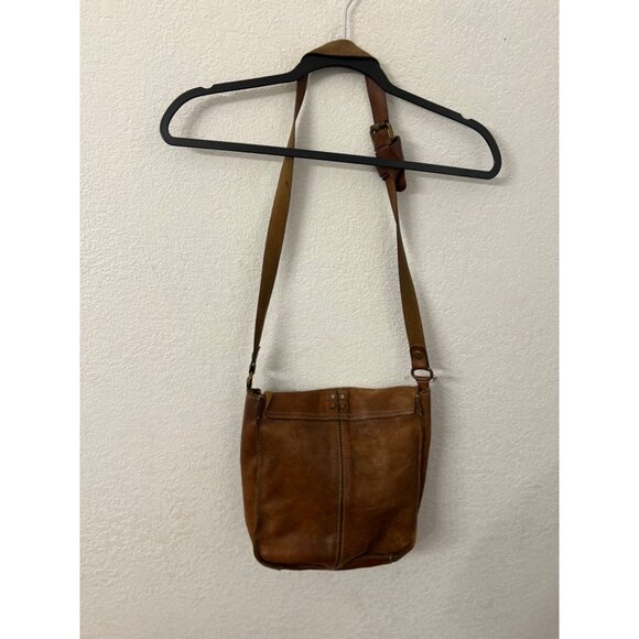 Patricia Nash Armeno messenger Brown Leather Studded shoulder Bag With Dual Pock - Picture 2 of 11